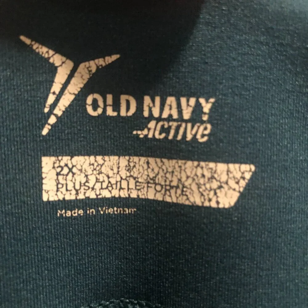 Old Navy Active Y2K green and‎ black crop-20